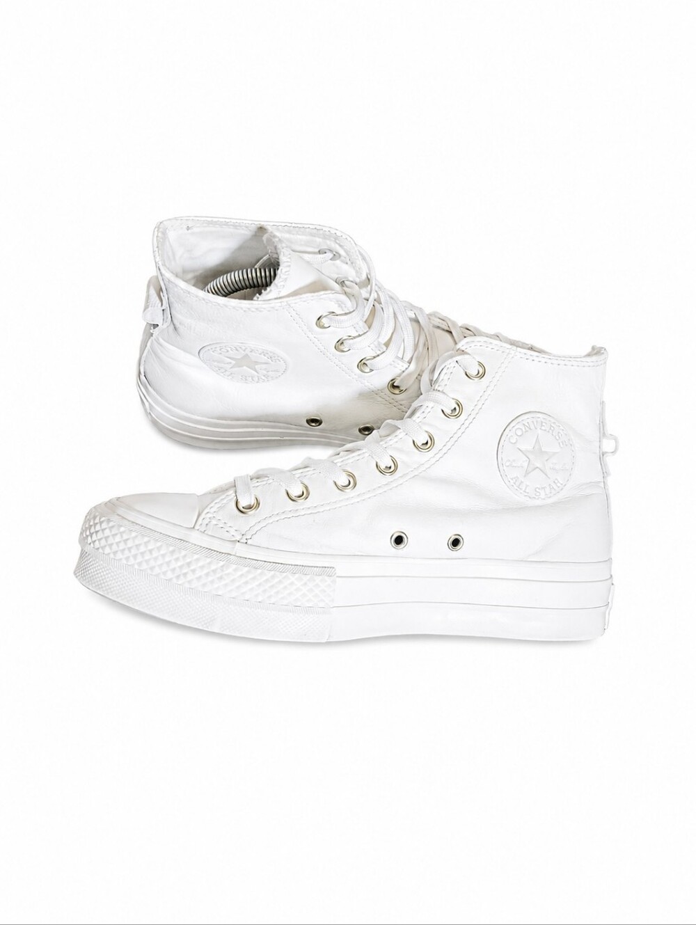 Converse Chuck Taylor All Star Leather Platform High Top White Women’s 8.5